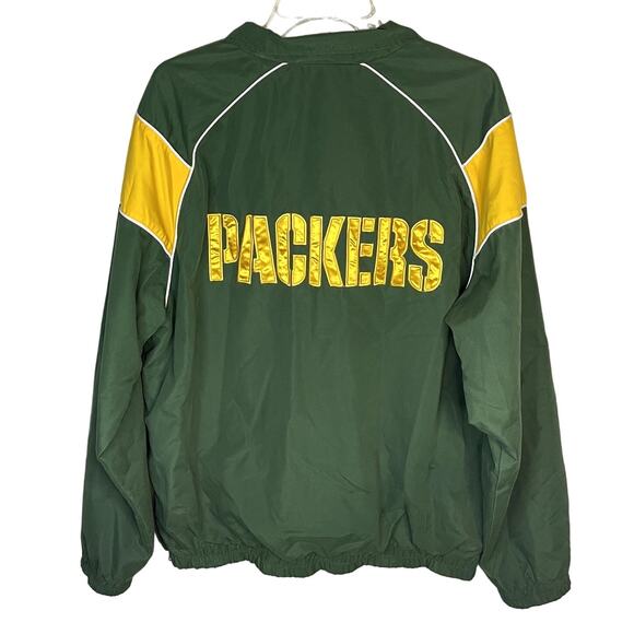 Retro 90s NFL Green Bay Packers Quarter Zip Pullover Jacket Size Large - Picture 2 of 4